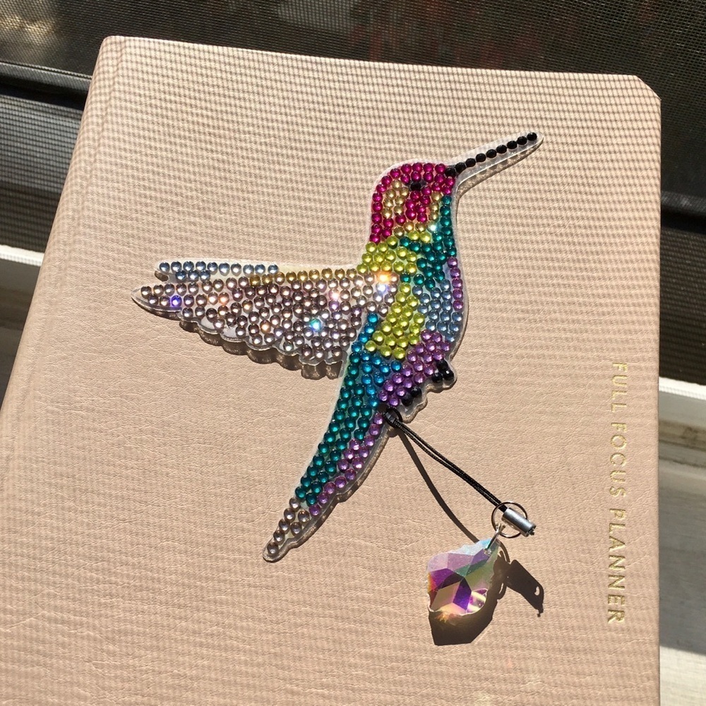 Diamond Art HUMMINGBIRD 01 Bookmark, Colorful, Sparkly, Bling - Picture 5 of 14